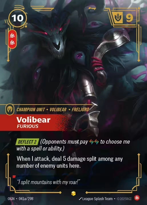 【Showcase】[Fury] Volibear, Furious [OGN-041a-Showcase]