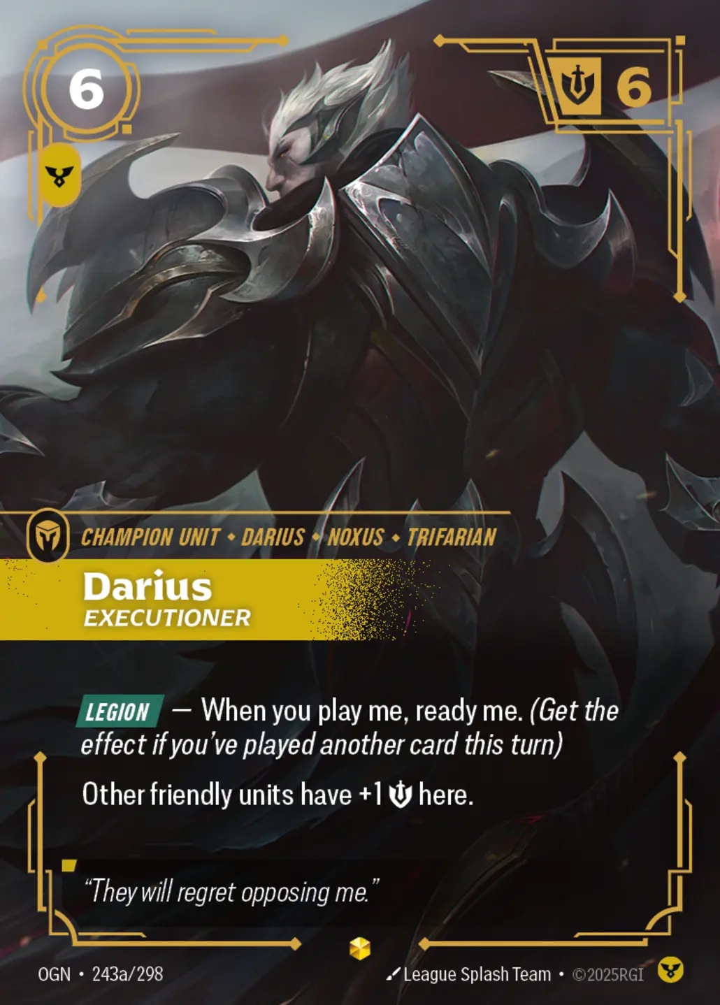 【Showcase】[Order] Darius, Executioner [OGN-243a-Showcase]