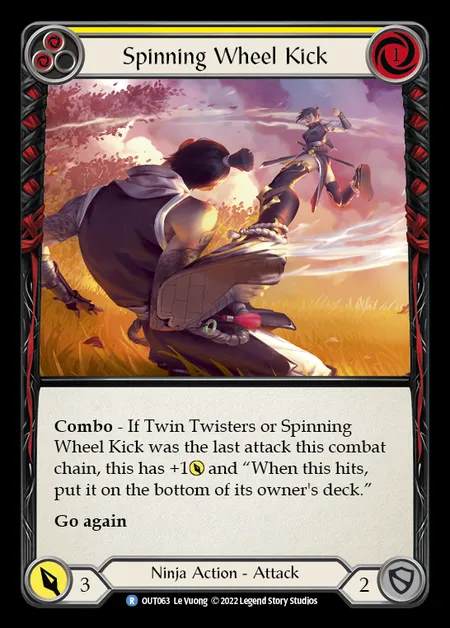 [Ninja] Spinning Wheel Kick [OUT063-R] (yellow)