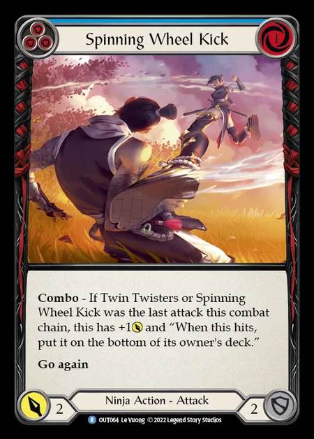 [Ninja] Spinning Wheel Kick [OUT064-R] (blue)
