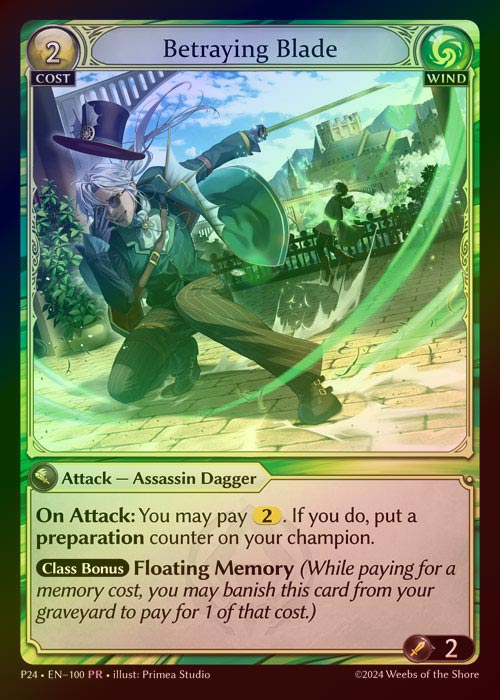 【FOIL】[Wind] Betraying Blade [P24-100-PR]