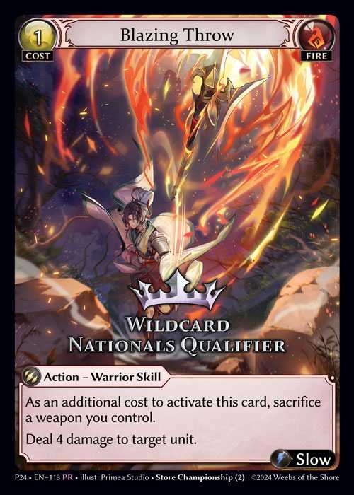 【FOIL】[Fire] Blazing Throw [P24-118-PR]