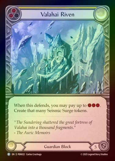 【RF】【EN】[Guardian] ヴァラハイの分断/Valahai Riven (yellow)  [PEN022-R]