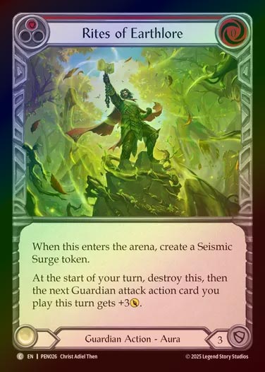 【RF】【EN】[Guardian] 地力の儀式/Rites of Earthlore (red)  [PEN026-C]