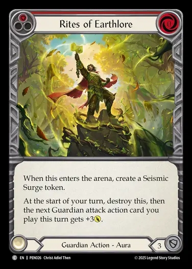 【EN】[Guardian] 地力の儀式/Rites of Earthlore (red)  [PEN026-C]