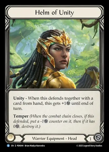 【EN】[Warrior] 団結のヘッドギア/Helm of Unity [PEN044-R]