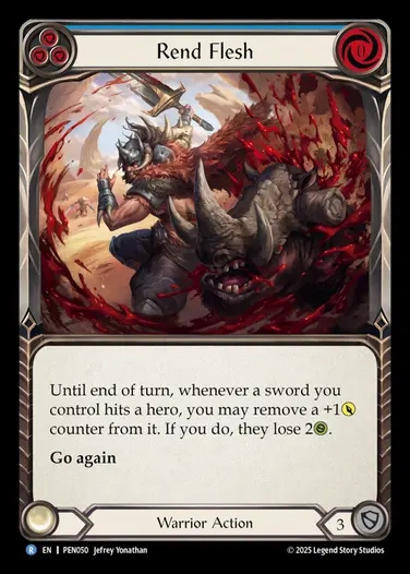 【EN】[Warrior] 肉裂き/Rend Flesh (blue)  [PEN050-R]