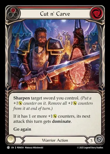 【EN】[Warrior] 削ぎ落とし/Cut n' Carve (red)  [PEN054-C]