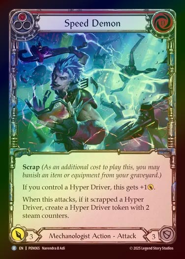 【RF】【EN】[Mechanologist] スピード・デーモン/Speed Demon (red)  [PEN065-R]