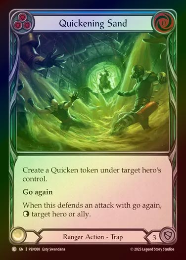 【RF】【EN】[Ranger] 底なし砂/Quickening Sand (blue)  [PEN088-C]