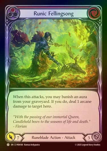 【RF】【EN】[Runeblade] ルーニック葬送歌/Runic Fellingsong (red)  [PEN100-C]