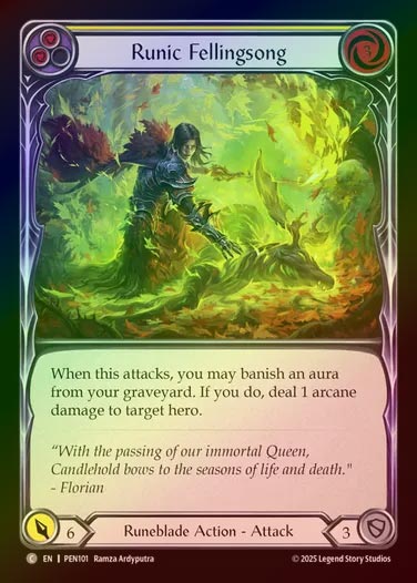 【RF】【EN】[Runeblade] ルーニック葬送歌/Runic Fellingsong (yellow)  [PEN101-C]