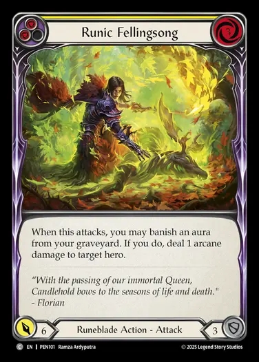 【EN】[Runeblade] ルーニック葬送歌/Runic Fellingsong (yellow)  [PEN101-C]