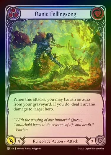 【RF】【EN】[Runeblade] ルーニック葬送歌/Runic Fellingsong (blue)  [PEN102-C]