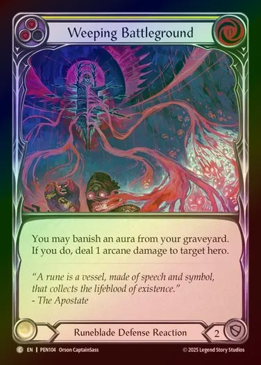 【RF】【EN】[Runeblade] 慟哭する戦場/Weeping Battleground (yellow)  [PEN104-C]