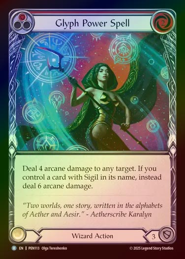 【RF】【EN】[Wizard] 象形文字の強化呪文/Glyph Power Spell (red)  [PEN113-R]