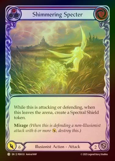 【RF】【EN】[Illusionist] 煌めく幻霊/Shimmering Specter (red)  [PEN133-C]