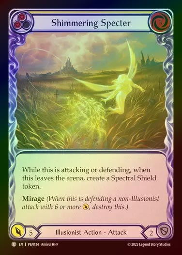 【RF】【EN】[Illusionist] 煌めく幻霊/Shimmering Specter (yellow)  [PEN134-C]