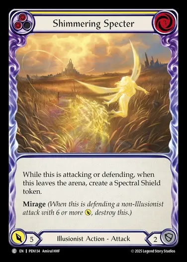 【EN】[Illusionist] 煌めく幻霊/Shimmering Specter (yellow)  [PEN134-C]