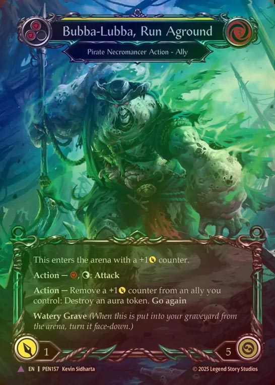 【CF】【EN】[Pirate Necromancer] 座礁のババラバ/Bubba-Lubba, Run Aground [PEN157-Marvel]