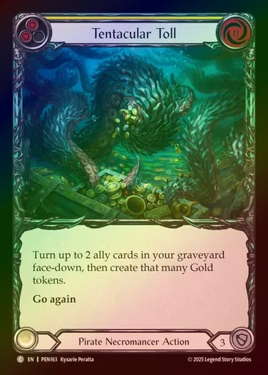 【RF】【EN】[Pirate Necromancer] 触手の代償/Tentacular Toll (yellow)  [PEN163-C]