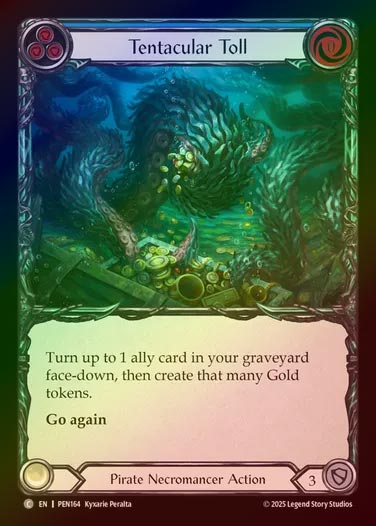 【RF】【EN】[Pirate Necromancer] 触手の代償/Tentacular Toll (blue)  [PEN164-C]