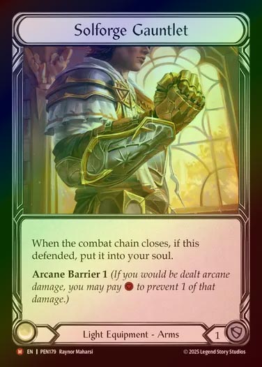 【CF】【EN】[Light] 陽鍛のガントレット/Solforge Gauntlet [PEN179-M]