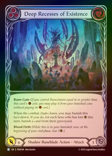 【RF】【EN】[Shadow Runeblade] 実存の深淵/Deep Recesses of Existence (blue)  [PEN190-R]