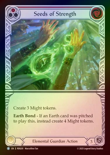 【RF】【EN】[Elemental Guardian] 力の種子/Seeds of Strength (red)  [PEN201-R]