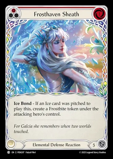 【EN】[Elemental] フロストヘイヴンの覆護/Frosthaven Sheath (red)  [PEN207-C]