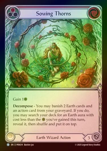 【RF】【EN】[Earth Wizard] 茨蒔き/Sowing Thorns (red)  [PEN214-R]