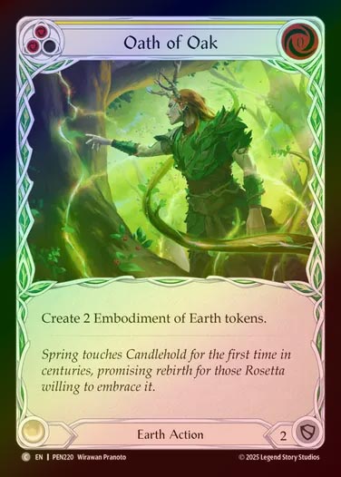 【RF】【EN】[Earth] 巨樹の誓い/Oath of Oak (yellow)  [PEN220-C]