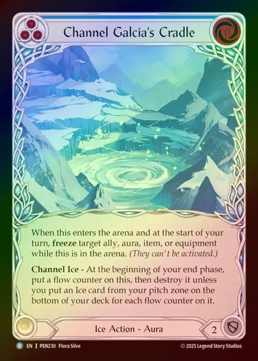 【RF】【EN】[Ice] ガルシアの揺籃の導き/Channel Galcia's Cradle (blue)  [PEN230-R]