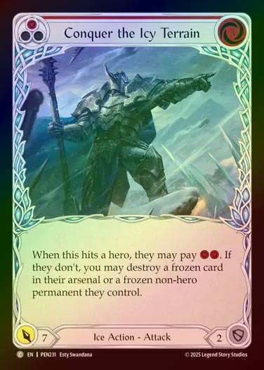 【RF】【EN】[Ice] 氷土の征服/Conquer the Icy Terrain (red)  [PEN231-C]