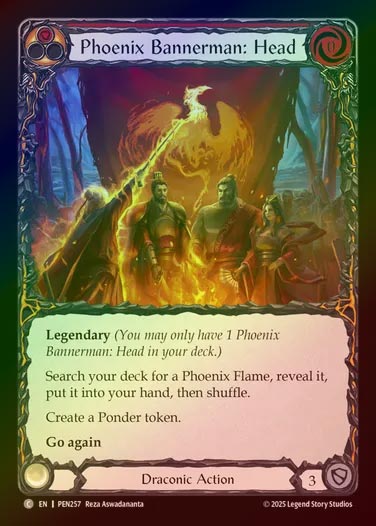 【RF】【EN】[Draconic] 不死鳥旗手：頭/Phoenix Bannerman: Head (red)  [PEN257-C]