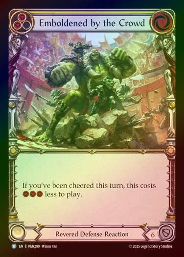 【RF】【EN】[Revered] 観衆の後押し/Emboldened by the Crowd (yellow)  [PEN290-R]