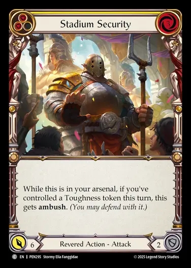 【EN】[Revered] スタジアムの警備兵/Stadium Security (yellow)  [PEN295-C]