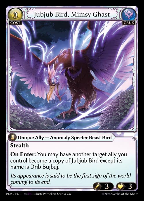 [Crux] Jubjub Bird, Mimsy Ghast [PTM174-SR]