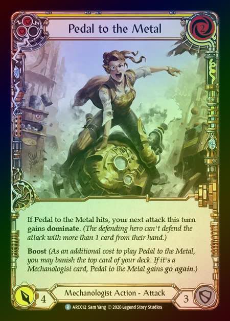 【RF】[Mechanologist] Pedal to the Metal [UL-ARC012-R] (yellow) Rainbow Foil