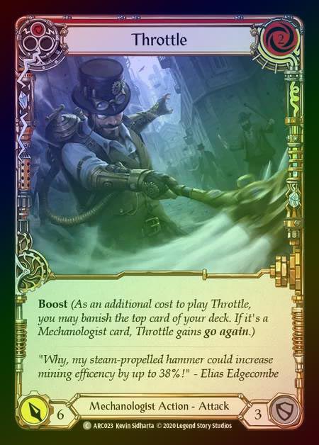 【RF】[Mechanologist] Throttle [UL-ARC023-C] (red) Rainbow Foil