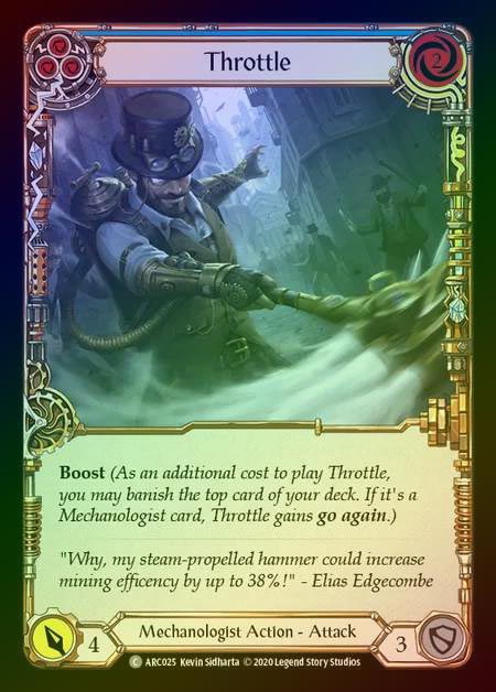 【RF】[Mechanologist] Throttle [UL-ARC025-C] (blue) Rainbow Foil