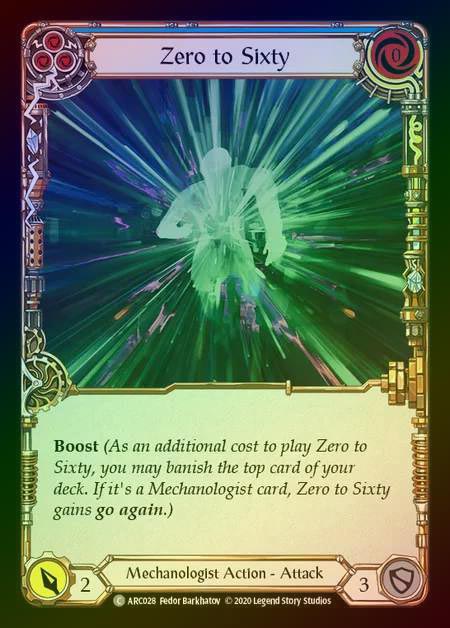 【RF】[Mechanologist] Zero to Sixty [UL-ARC028-C] (blue) Rainbow Foil