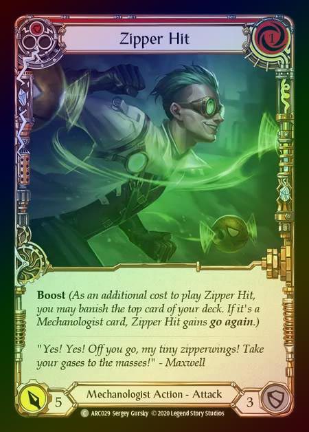 【RF】[Mechanologist] Zipper Hit [UL-ARC029-C] (red) Rainbow Foil