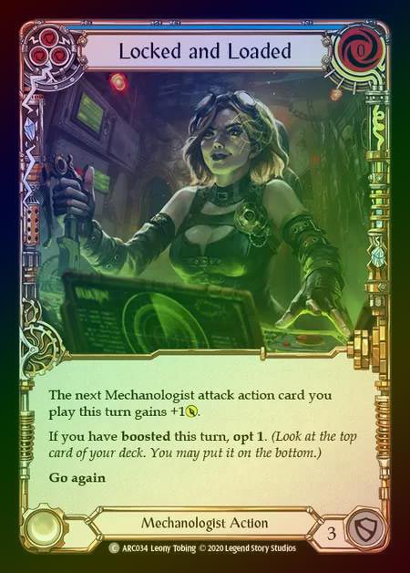 【RF】[Mechanologist] Locked and Loaded [UL-ARC034-C] (blue) Rainbow Foil