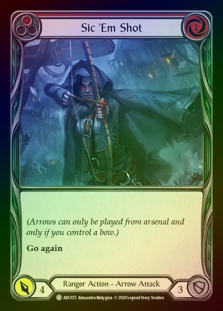 【RF】[Ranger] Sic 'Em Shot [UL-ARC072-C] (red) Rainbow Foil