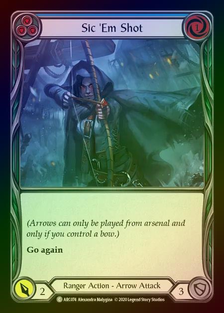 【RF】[Ranger] Sic 'Em Shot [UL-ARC074-C] (blue) Rainbow Foil