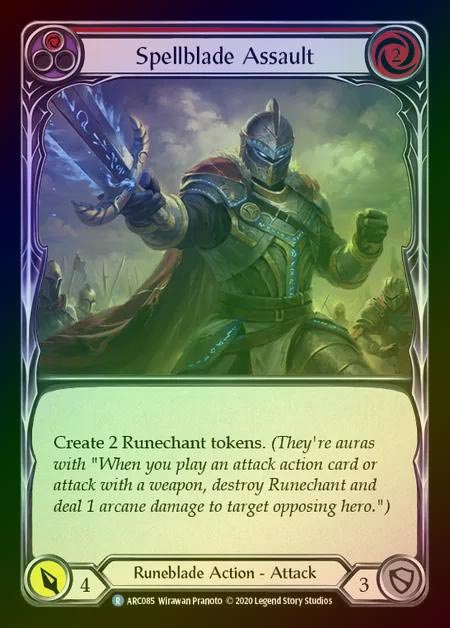 【RF】[Runeblade] Spellblade Assault [UL-ARC085-R] (red) Rainbow Foil