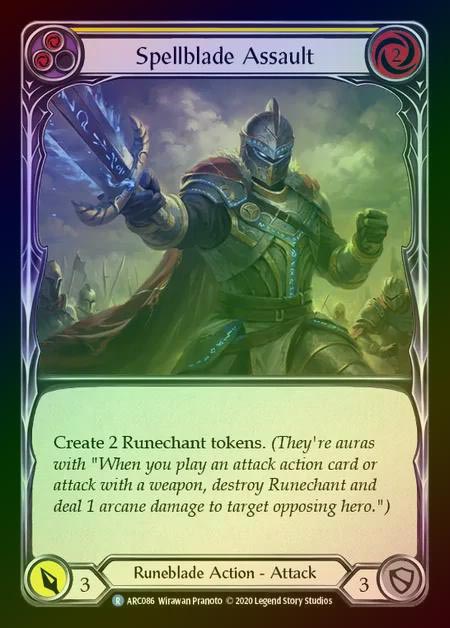 【RF】[Runeblade] Spellblade Assault [UL-ARC086-R] (yellow) Rainbow Foil