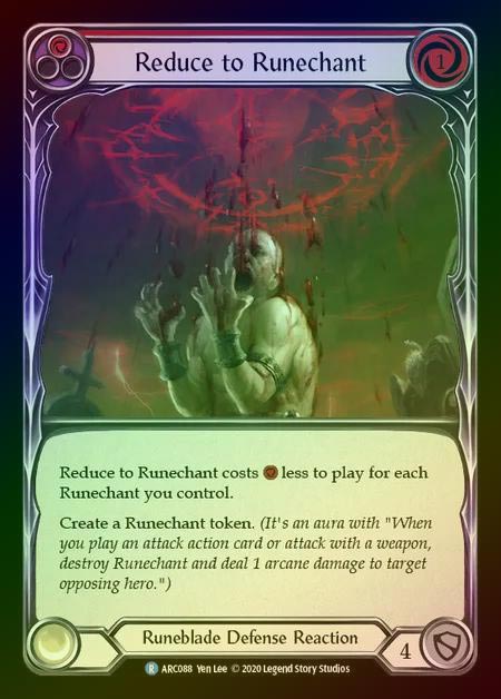 【RF】[Runeblade] Reduce to Runechant [UL-ARC088-R] (red) Rainbow Foil