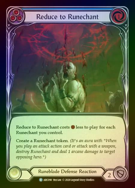 【RF】[Runeblade] Reduce to Runechant [UL-ARC090-R] (blue) Rainbow Foil
